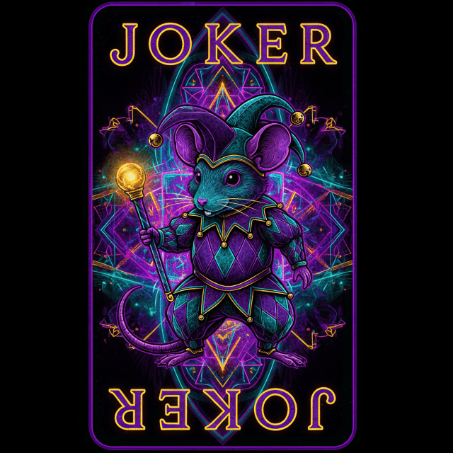 Poker Mouse Becomes the Joker – Blacklight Poster