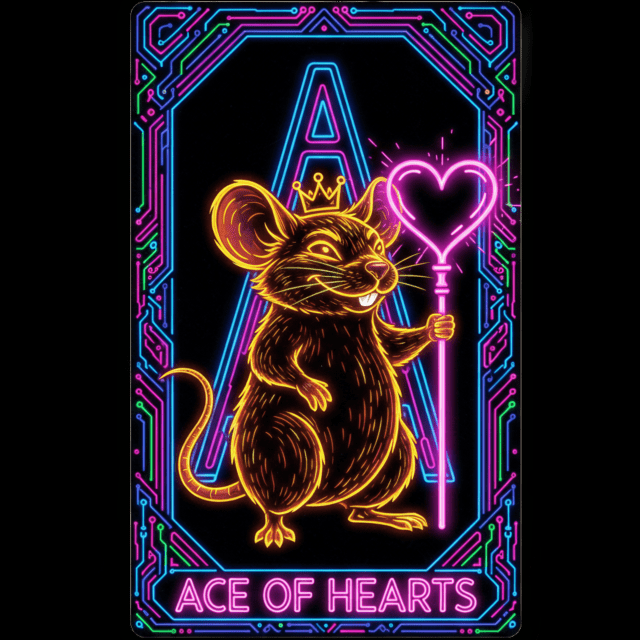 Mighty Mouse as Lord of the Ace of Hearts – Blacklight Poster