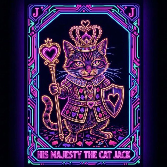 Moggy Jack of Hearts – Blacklight poster