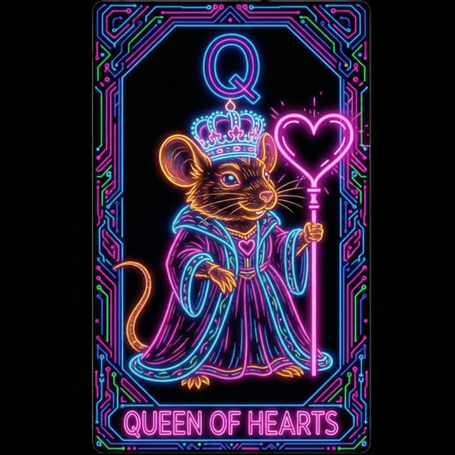 Ms Mouse Queen of Hearts – Blacklight Poster