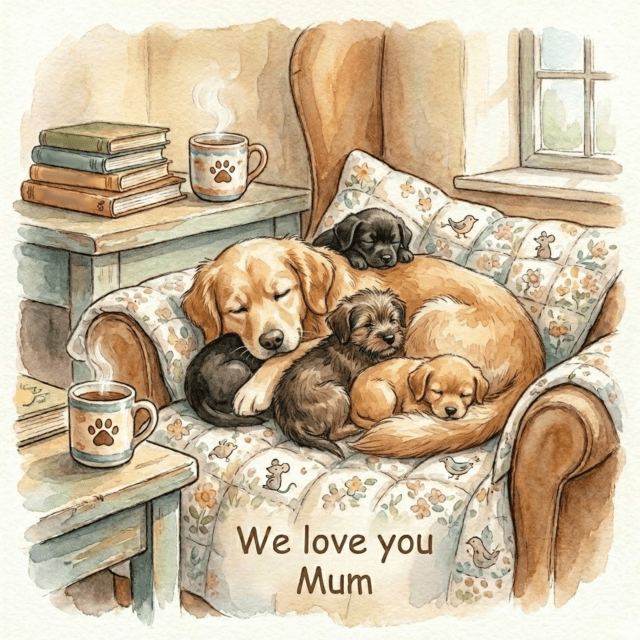 Mum and her pups Mothers Day